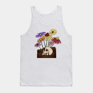 flower garden with skull Tank Top